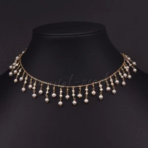 Nuevo Collar de Perlas Blancas Naturales Akoya 18" 14k Collar Dama - Imagen 1 de 2