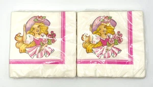 American Greetings Peppermint Rose Party 32 Napkins TWO PACKS Forget Me Not - Picture 1 of 5