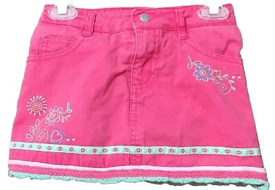 Girls Faded Glory Hot Pink Jean Skirt Size 6 - Image 1 of 2