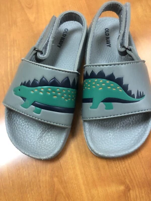 old navy slides size 7/8 gray - Image 1 of 3