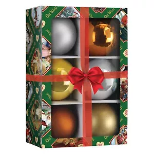 Old World Christmas Hanging Blown Glass Ball Ornaments, 6 Count Metallics, 3.5" - Picture 1 of 2