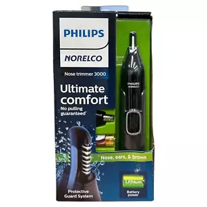 Philips Norelco Nose Trimmer 3000 for Nose Ears and Eyebrows Black NT3600/42 - Picture 1 of 2