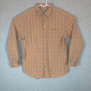 Camisa con botones Territory Ahead para hombre XL a cuadros naranja manga larga algodón - Imagen 1 de 11