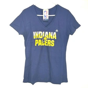 Indiana Pacers Women's T Shirt Large Blue NBA Majestic Fan Fashion New - Picture 1 of 4