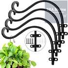 Evadow 4 Pack 12Inch Hanging Basket Brackets for Outdoor, Heavy Duty Metal Wall