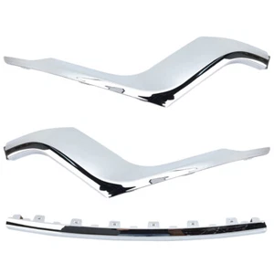 3PCS Bumper Trim For 2014-2015 2016 Jeep Grand Cherokee Front Chrome 68143106AB - Picture 1 of 15