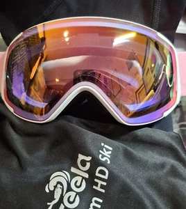 *EUC* FREELA KIDS SKI SNOWBOARD GOGGLES ~ TODDLER - YOUTH (3-14) ~ REVO PINK - Picture 1 of 2