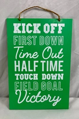 Letrero de fiesta de día de juego de fútbol de dos caras Foto 1 de 4