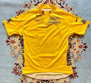 CAMISETA DE CICLISMO NIKE - AMARILLA LE TOUR DE FRANCE - HOMBRE XL - HECHA EN ITALIA - Imagen 1 de 6