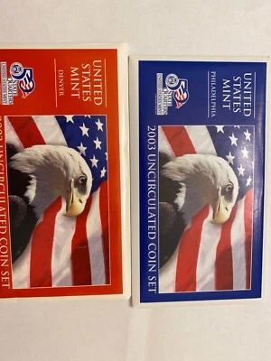 2003 United States Mint Uncirculated Coin Set 20 Coins Philadelphia & Denver P&D - Image 1 of 3