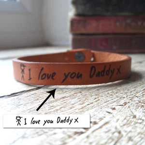 Actual Handwriting Bracelet Personalised - Choice of Colours - Adjustable Length - Picture 1 of 7