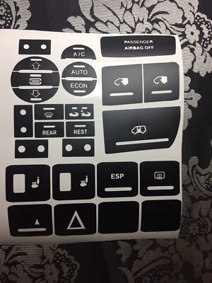 Climatizador Volkswagen Transporter T5 Caravelle Multivan Pegatinas Consola - Imagen 1 de 4