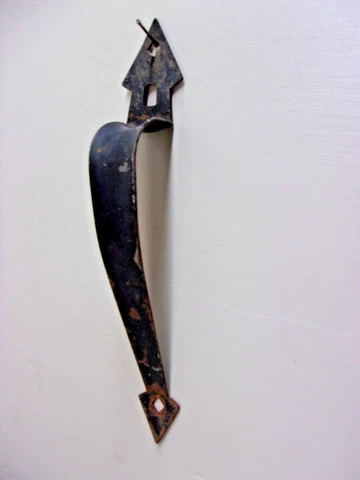 Original Antique Vintage Metal Farm Barn Shed Door Gate Pull Handle 10.5" Cover