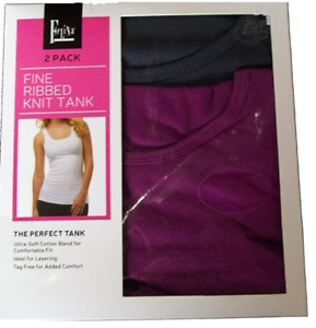 Felina Women's Fine Ribbed Knit Tank Tops (2-pack)