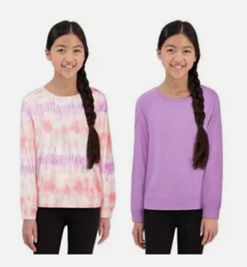 Lucky Brand Youth 2-Piece Long Sleeve Knit Tops Set(PINK,PURPLE M 10/12) NWT - Picture 1 of 2
