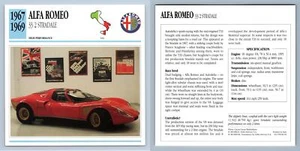 Alfa Romeo 33/2 Stradale - 1967-69 Performance Classic Cars Collectors Club Card - Picture 1 of 1