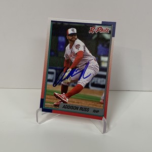 Addison Russ Autographed 2019 Grandstand Signed Card #30 - Reading Fightins