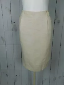 Falda lápiz recto Banana Republic marfil beige lino - talla 6 - Imagen 1 de 4