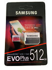 Samsung Evo Plus 512 Microsdxc Micro Sd Class 10 Uhs-I U3 4K Hd Sd Memory Card