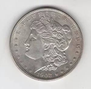 1902 P MORGAN DOLLAR CHOICE BU ORIGINAL & UNCLEANED SEMI KEY DATE - Picture 1 of 2
