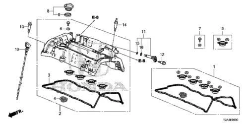 Conjunto de válvula original Honda PCV 17130-5A2-A01 Foto 1 de 1
