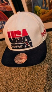 Mitchell & Ness USA Basketball 1992 Dream Team verstellbare Snapback Mütze Kappe weiß - Bild 1 von 11
