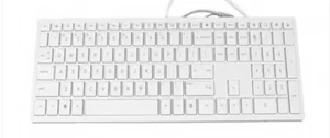 HP Lifestyle TPC-P001K USB Wired PC Keyboard Slim Low Profile White (928510-001) - Picture 1 of 1