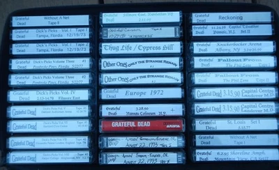Live Concert Tapes Lot Of 60 Cassettes Dicks Picks Grateful Dead Zeppelin Hooker - Image 1 of 2