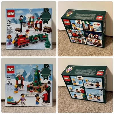 Lego 40262 & 40263 Christmas Train Ride,  Christmas Town Square (NEW, Retired) Foto 1 de 4