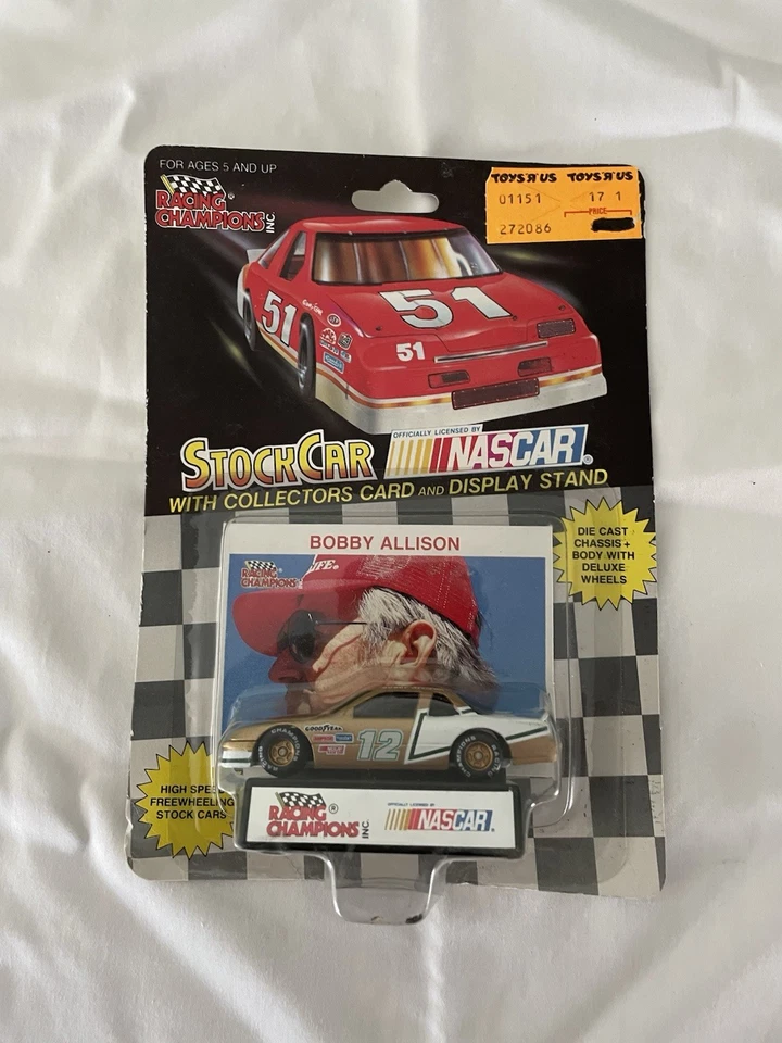 Racing Champions 1991 Bobby Allison Stock Car new pack collectors card stand - Image 1 of 1