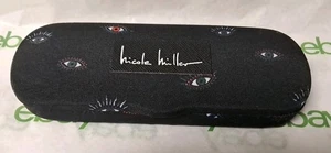 Nicole Miller Hartschalen Eye Glasetui Evil Eye schwarz mit rosa Innenseite Neu! - Bild 1 von 7