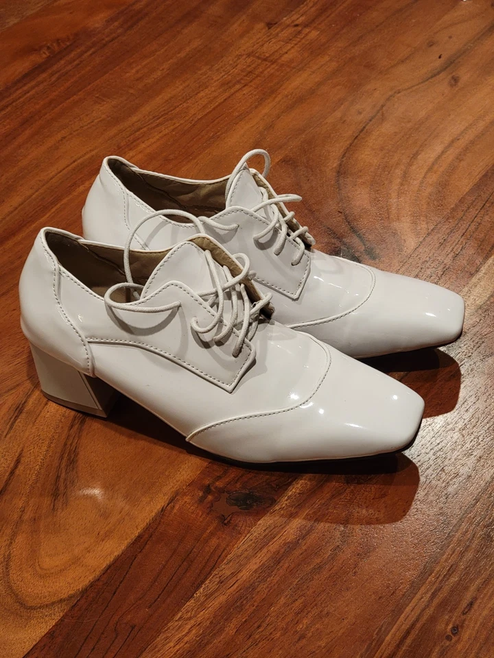 Zapatos Disfraz Años 50 Blanco - Enfermera - Baile Foto 1 de 4