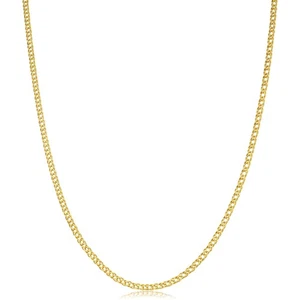 14k Yellow Gold Diamond Weave Chain Necklace (2 mm, 20 inch) - Picture 1 of 5