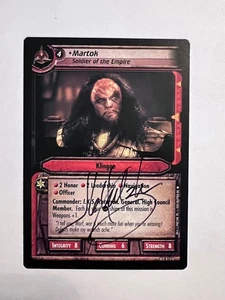 Autographed  2E Star Trek ccg Martok, Soldier of the Empire (JG Hertzler) - Picture 1 of 1