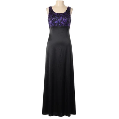 Maxi Vestido All That Jazz Baile de graduación Negro Púrpura Floral Encaje Gótico XS De Colección Foto 1 de 4