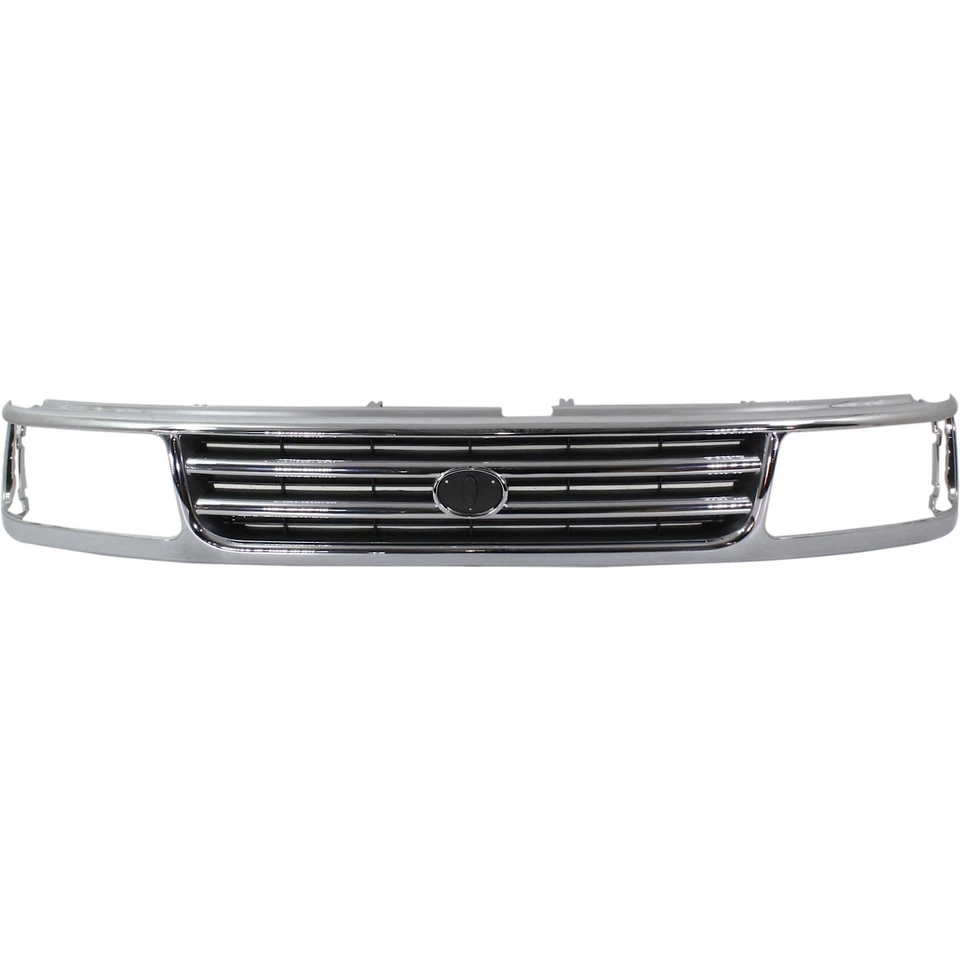 Grille For 1993-1998 Toyota T100 Chrome Shell with Black Insert Plastic — 第 1/4 张图片