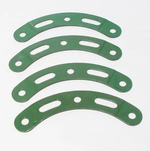 4 x Meccano Original Curved Strip 6 holes, green - part 89a (A) - Picture 1 of 1
