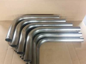 JOB LOT 10X QTY 2" 90 DEGREES STAINLESS STEEL EXHAUST MANDREL BEND 300MM LEG - Picture 1 of 8