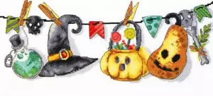 DIY gezähltes Kreuzstich-Set "Halloween" - Bild 1 von 2