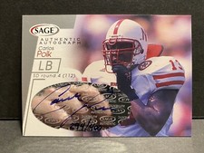 2001 SAGE Auto Silver /400 Carlos Polk #A35 Rookie Auto RC Football Card NFL!