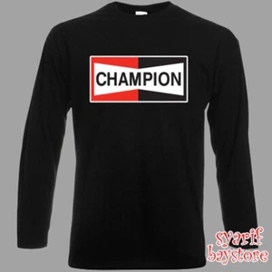 Champion Spark Plug Racing Motorcycle Men's Black Size S to 2XL - Picture 1 of 1