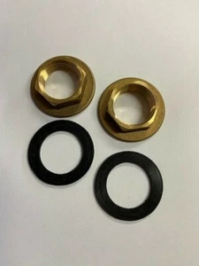 2 x Brass Back Nut & Washer 3/4'' (For Bath Tap Only) - Picture 1 of 3