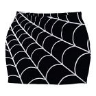 Kreepsville 666 Goth Horror White Spiderweb Spider Web Black Mini Skirt Size XL