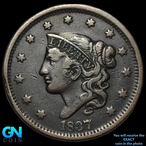 1837 Coronet Head Large Cent #E3290 Cover