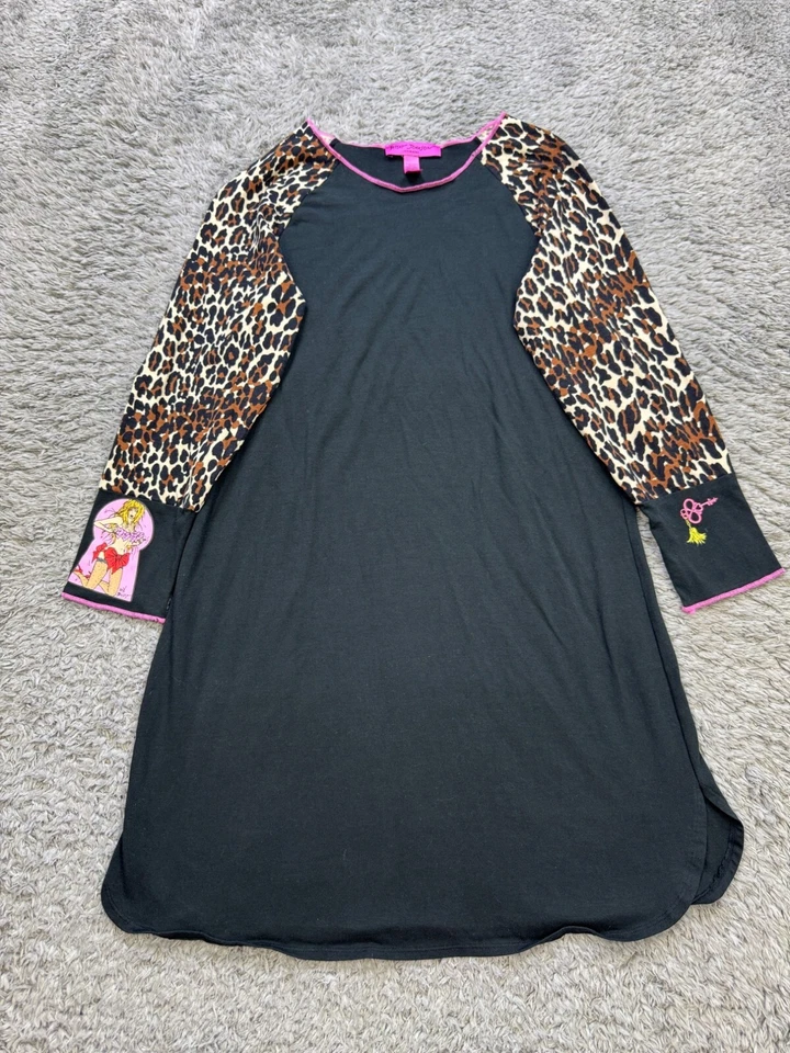 Betsey Johnson Dress Women Small Intimates Nightgown Leopard Print Sleepwear - Image 1 of 4
