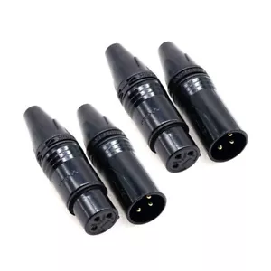 Gold Plated Conductor 3Pin XLR Male Female Connector HIFI Balanced Cable Adapter - Picture 1 of 5