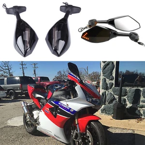 Espejos retrovisores LED de señal de giro para motocicleta para Honda CBR 600 F4i 954RR F1 F2 Hurrican MT - Imagen 1 de 9
