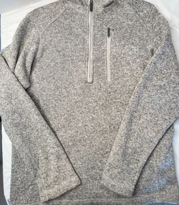 Woolrich Sweater Mens Gray Mock Quarter Zip Pullover Outdoors Size Med Casual - Picture 1 of 8