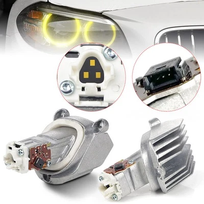 2x Módulo de Luz LED DRL Angel Eye Amarelo Para BMW 5 F10 F11 LCI 528i 535i 550i M5 - Imagem 1 de 4