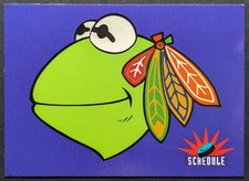 Kermit Muppets Take the Ice 1994 Chicago Blackhawks Cardz Promo Card #P3 (NM)